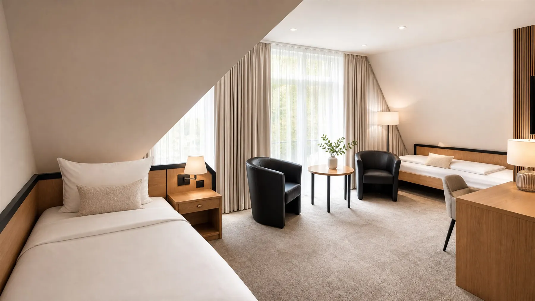 Helle und geräumige Zimmer